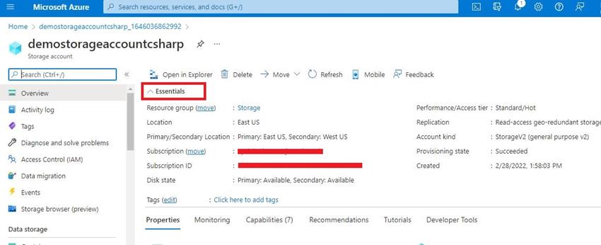 Managing Storage Accounts on Microsoft Azure